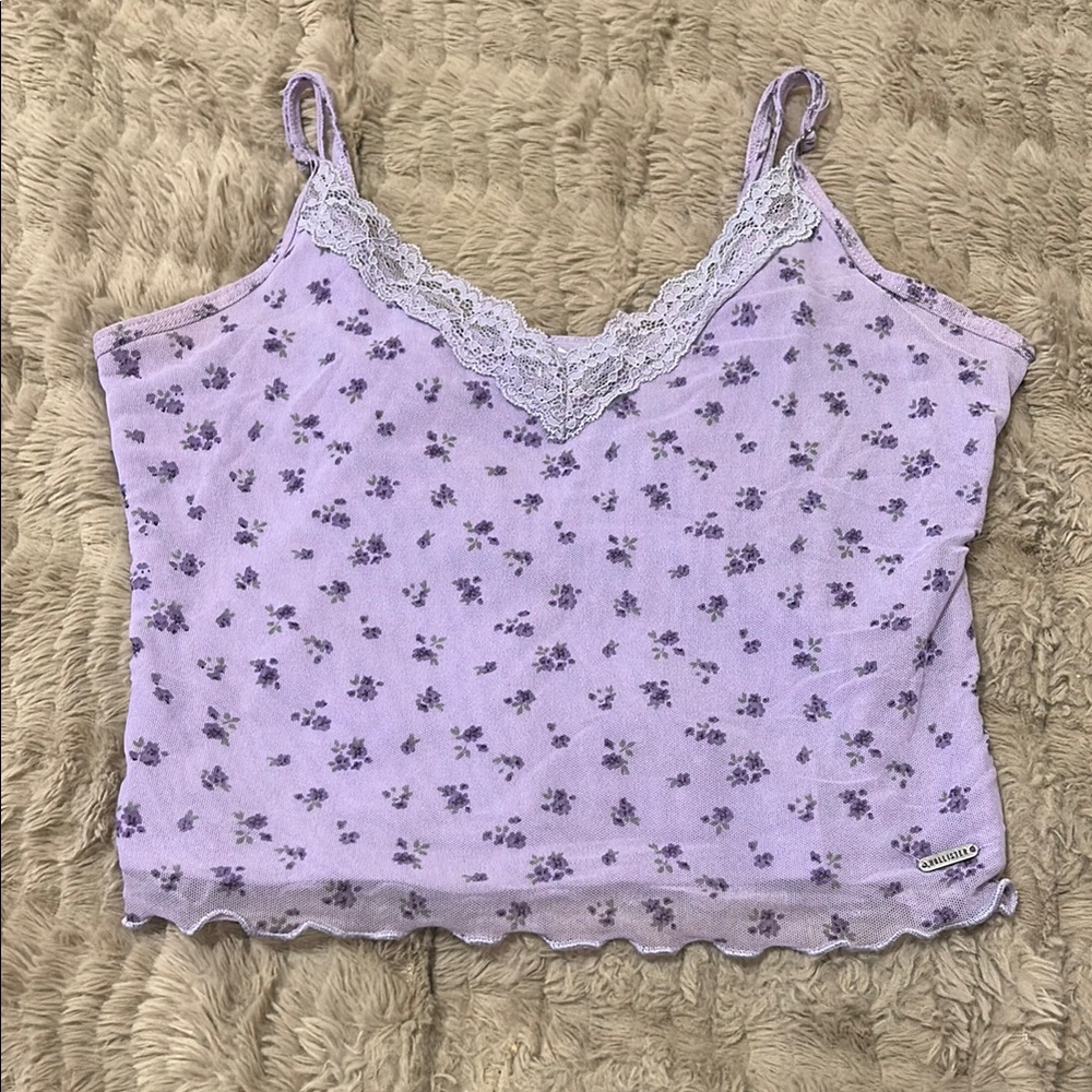 Hollister Purple Fitted Crop Camisole